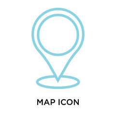 map icon isolated on white background. Simple and editable map icons. Modern icon vector illustration.