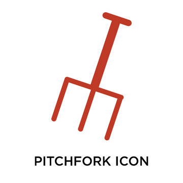 pitchfork icon isolated on white background. Simple and editable pitchfork icons. Modern icon vector illustration.