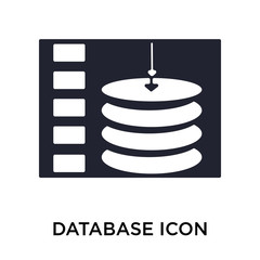 database icon on white background. Modern icons vector illustration. Trendy database icons