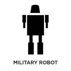 military robot machine icon isolated on white background. Simple and editable military robot machine icons. Modern icon vector illustration.