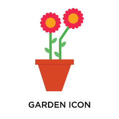 garden icon isolated on white background. Simple and editable garden icons. Modern icon vector illustration.