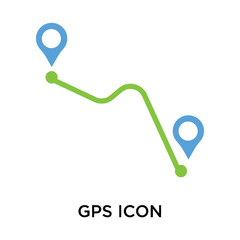 gps icon isolated on white background. Simple and editable gps icons. Modern icon vector illustration.