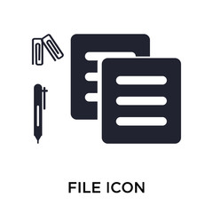 file icon on white background. Modern icons vector illustration. Trendy file icons