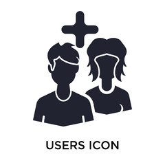 users icon on white background. Modern icons vector illustration. Trendy users icons