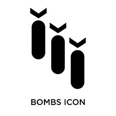 bombs icon isolated on white background. Simple and editable bombs icons. Modern icon vector illustration.