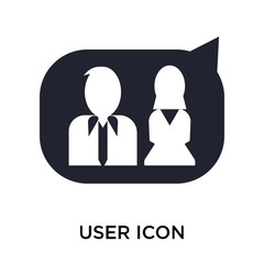 user icon on white background. Modern icons vector illustration. Trendy user icons