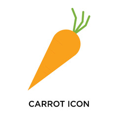 carrot icon isolated on white background. Simple and editable carrot icons. Modern icon vector illustration.