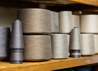 Grey skeins on the shelfs