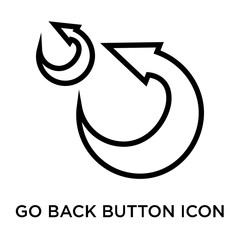 go back button icon on white background. Modern icons vector illustration. Trendy go back button icons