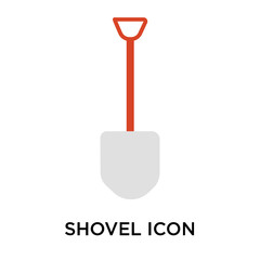 shovel icon isolated on white background. Simple and editable shovel icons. Modern icon vector illustration.
