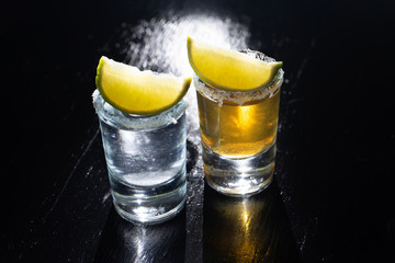 Traditional tequila shots