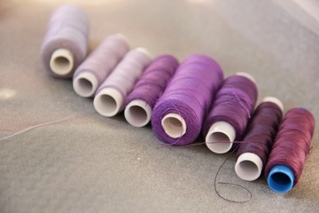 Lilac sewing threads