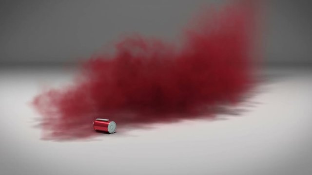 Smoke grenade red smoke animation