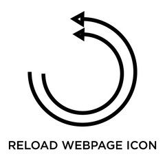 reload webpage icon on white background. Modern icons vector illustration. Trendy reload webpage icons