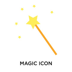 magic icon isolated on white background. Simple and editable magic icons. Modern icon vector illustration.