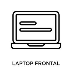 laptop frontal monitor icon on white background. Modern icons vector illustration. Trendy laptop frontal monitor icons