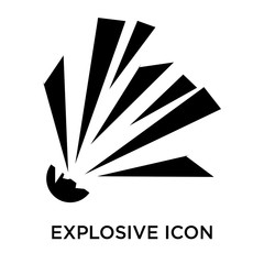 explosive icon isolated on white background. Simple and editable explosive icons. Modern icon vector illustration.
