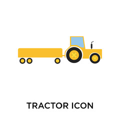 Naklejka premium tractor icon isolated on white background. Simple and editable tractor icons. Modern icon vector illustration.