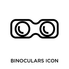 binoculars icon isolated on white background. Simple and editable binoculars icons. Modern icon vector illustration.