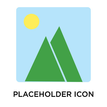 placeholder icon isolated on white background. Simple and editable placeholder icons. Modern icon vector illustration.