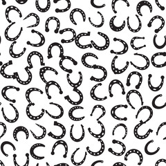 Horseshoe Seamless Pattern Background