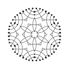 Obraz premium Snowflake Thin Line Icon Isolated
