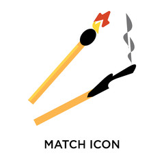 match icon on white background. Modern icons vector illustration. Trendy match icons