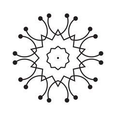Snowflake Thin Line Icon Isolated