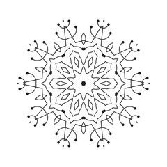 Snowflake Thin Line Icon Isolated