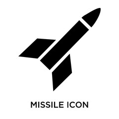 missile icon isolated on white background. Simple and editable missile icons. Modern icon vector illustration.