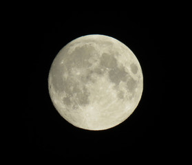 Full moon over Belgrade, July 26 2018.