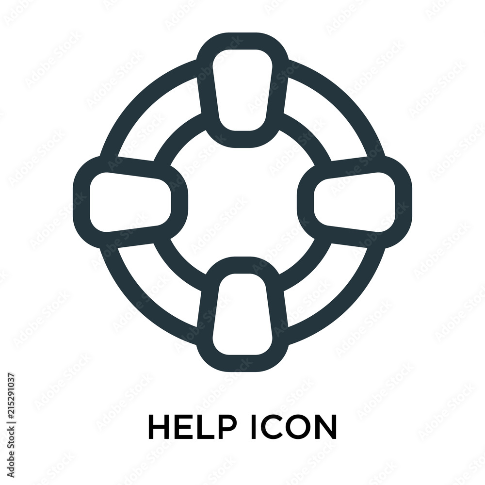 Poster help icon isolated on white background. modern and editable help icon. simple icons vector illustrat