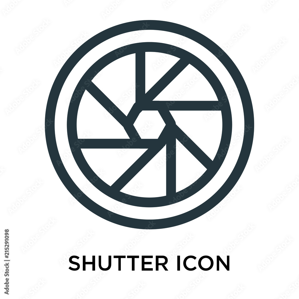 Aufkleber shutter icon isolated on white background. modern and editable shutter icon. simple icons vector ill