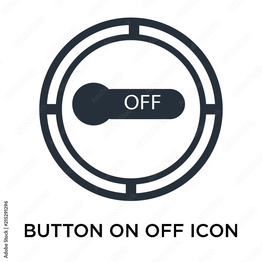 Poster button on off icon isolated on white background. modern and editable button on off icon. simple icon