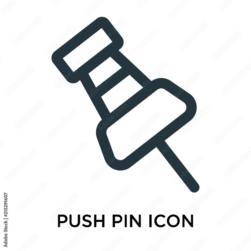 Poster push pin icon isolated on white background. modern and editable push pin icon. simple icons vector i
