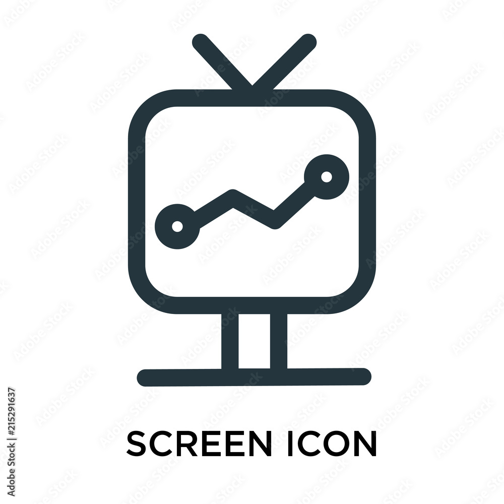 Aufkleber screen icon isolated on white background. modern and editable screen icon. simple icons vector illus