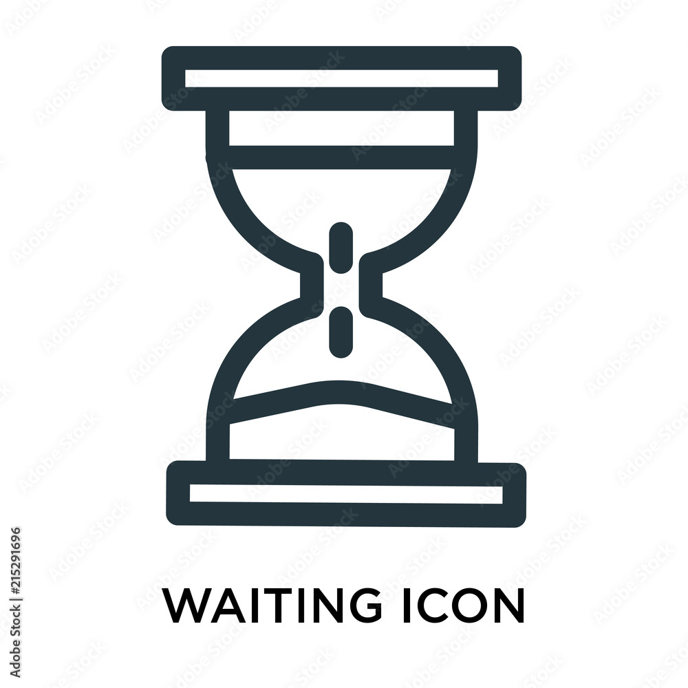 Poster waiting icon isolated on white background. modern and editable waiting icon. simple icons vector ill