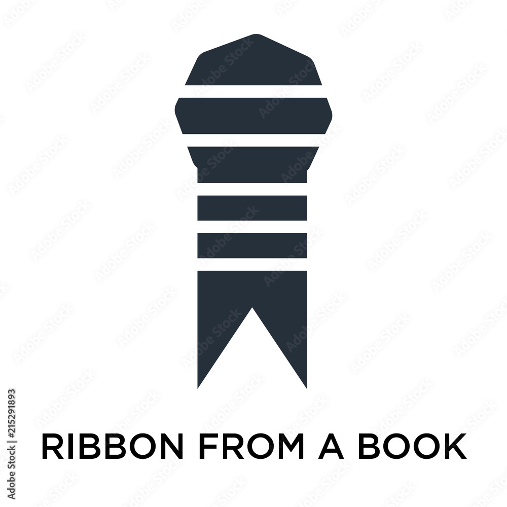 Poster ribbon from a book icon isolated on white background. modern and editable ribbon from a book icon. s