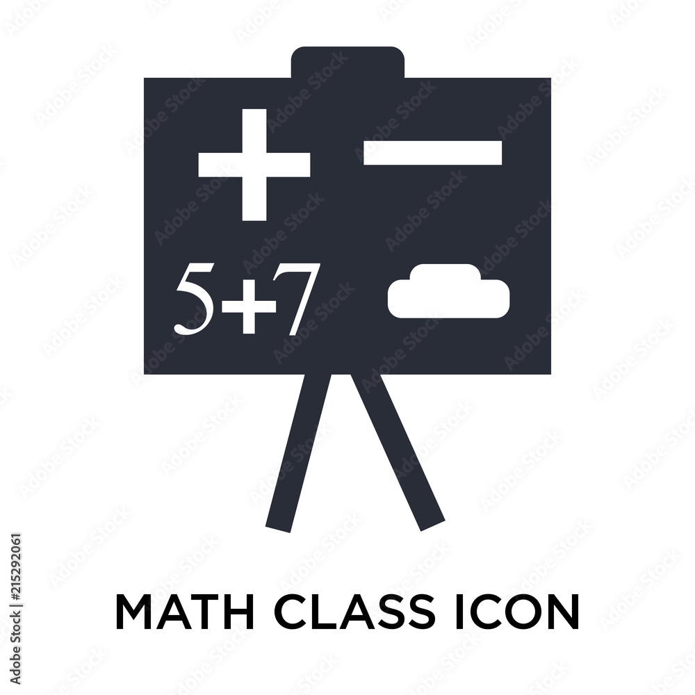 Poster math class icon isolated on white background. modern and editable math class icon. simple icons vect