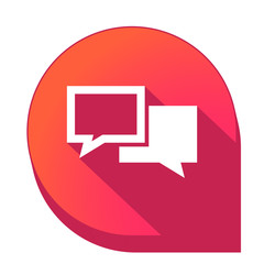 ikona z długim cieniem na tle strzałki pinezki © vempireart