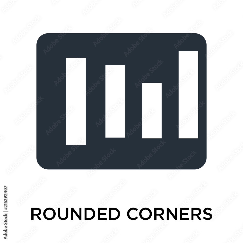 Poster rounded corners square icon isolated on white background. modern and editable rounded corners square