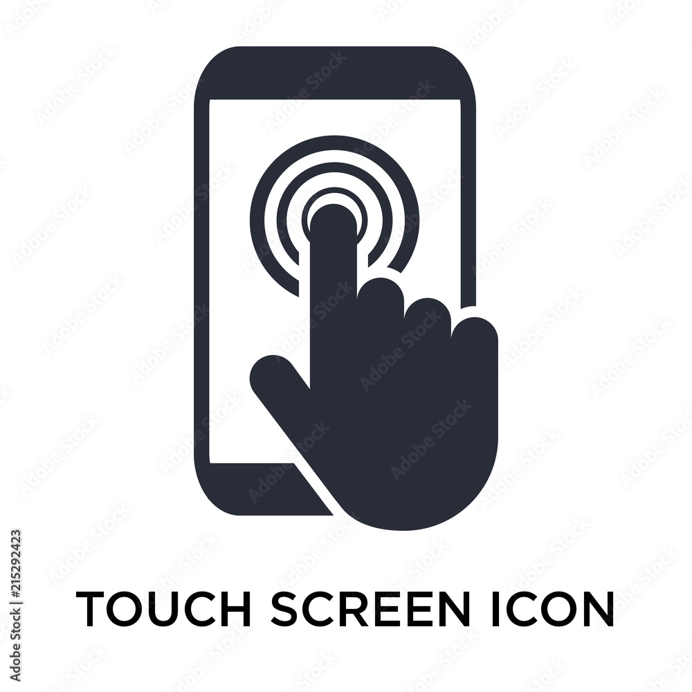 Poster touch screen icon isolated on white background. modern and editable touch screen icon. simple icons 