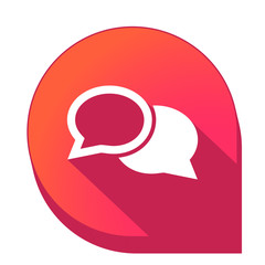 ikona z długim cieniem na tle strzałki pinezki © vempireart