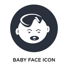 baby face icon isolated on white background. Simple and editable baby face icons. Modern icon vector illustration.