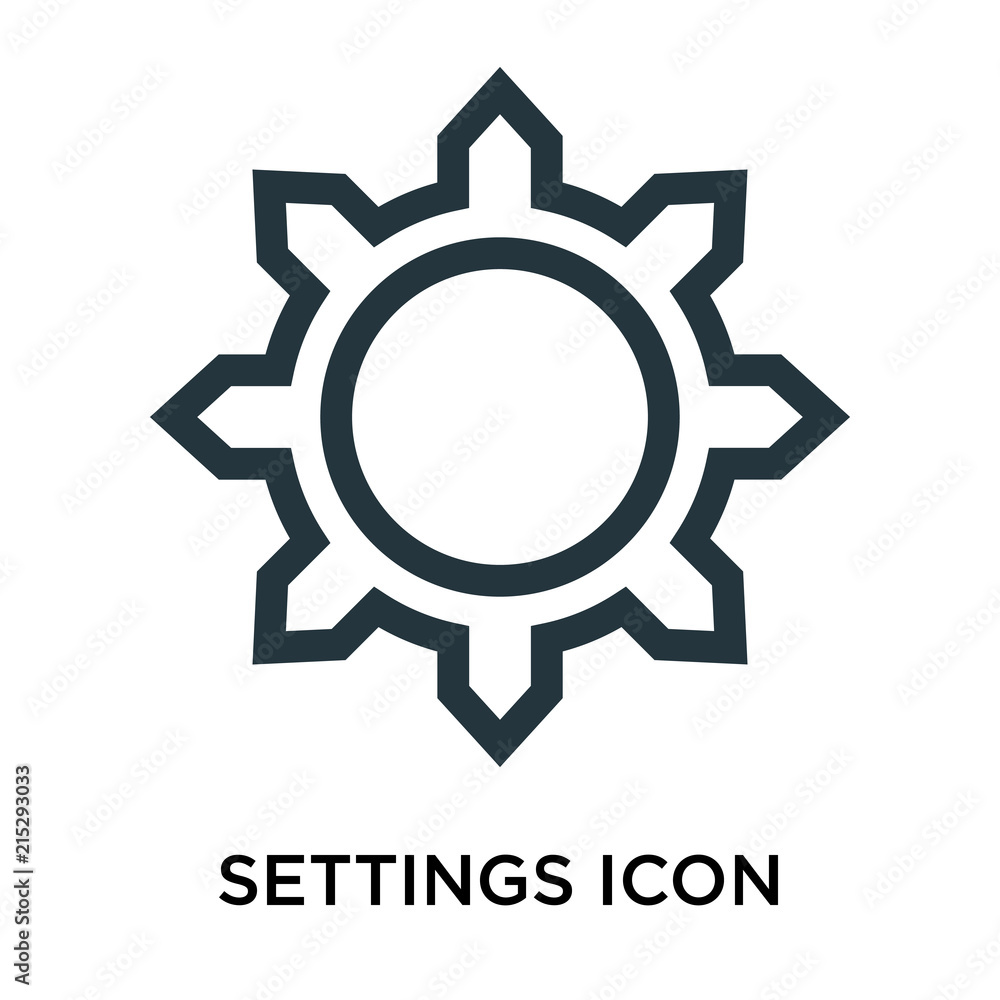 Poster settings icon isolated on white background. modern and editable settings icon. simple icons vector i