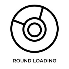 round loading progress icon isolated on white background. Simple and editable round loading progress icons. Modern icon vector illustration.