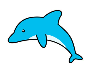 イルカ光模様(水色)