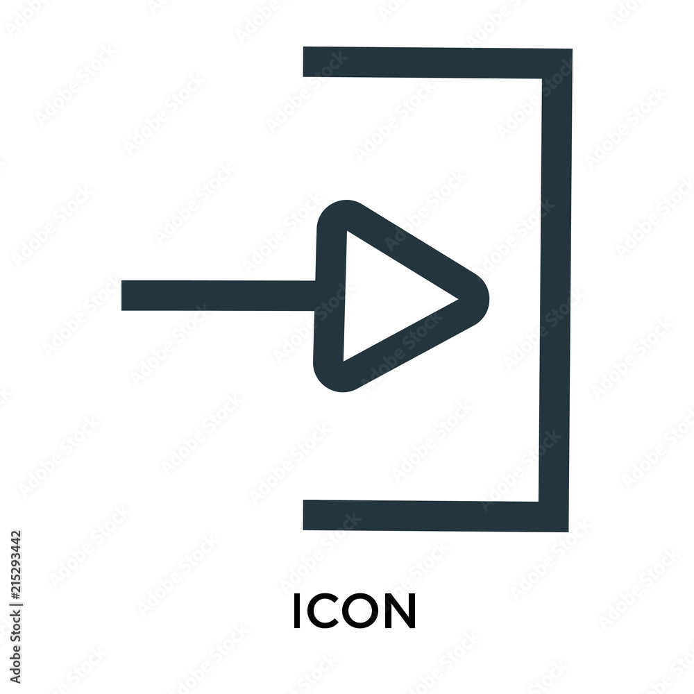 Poster logout icon isolated on white background. modern and editable logout icon. simple icons vector illus