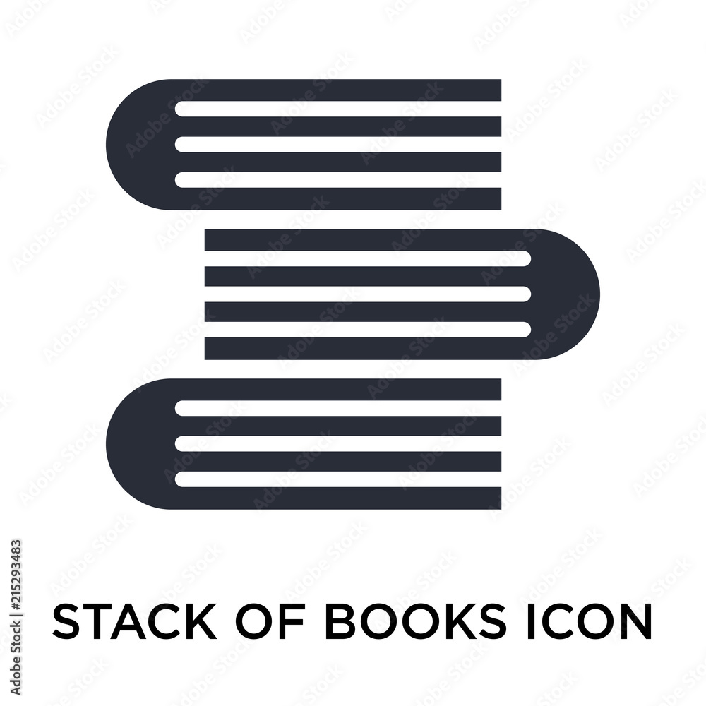 Aufkleber stack of books icon isolated on white background. modern and editable stack of books icon. simple ic