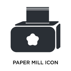 paper mill icon isolated on white background. Simple and editable paper mill icons. Modern icon vector illustration.